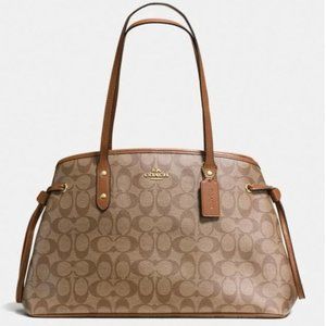 Coach drawstring signature carryall purse